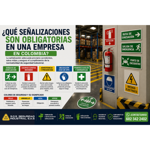 ¿Qué señalizaciones son obligatorias en una empresa en Colombia?