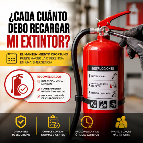 ¿Cada cuánto se debe recargar un extintor?